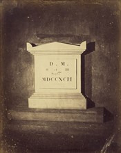 Cippe commemoratif des 2 et 3 septembre 1792; Nadar, Gaspard Félix Tournachon, French, 1820 - 1910, 1861; Albumen silver print