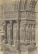 Left side of the Main Portal of Saint-Trophime with Evangelists and the Blessed, Arles; Charles Nègre, French, 1820 - 1880
