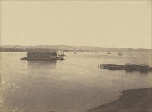 Fort Hamilton and Long Island; Attributed to Silas A. Holmes, American, 1820 - 1886, about 1855; Salted paper print