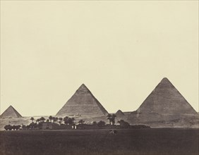 The Pyramids of Geezah; Wilhelm Hammerschmidt, German, born Prussia, died 1869, Egypt; about 1860; Albumen silver print