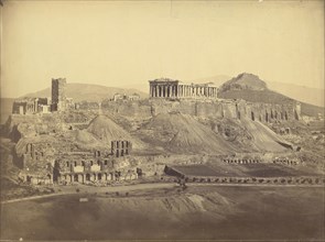 Acropolis, general view from the Hill of Philopappus, southwest; Philippos Margaritis, Greek, 1810 - 1892, 1865; Albumen silver
