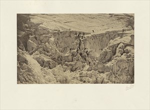 Ascent of Mont Blanc; Bisson Frères, French, active 1840 - 1864, Alps; 1861; Albumen silver print