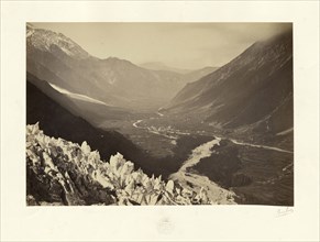 The Valley of Chamonix, view of Chapeau; Bisson Frères, French, active 1840 - 1864, France; 1860; Albumen silver print