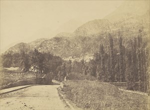 Road leading up to mountains; Vicomte Joseph de Vigier, French, 1821 - 1862, Pyrenees, France; about 1853; Salted paper print