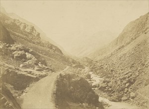Road going to Gavarnie; Vicomte Joseph de Vigier, French, 1821 - 1862, Pyrenees, France; about 1853; Salted paper print