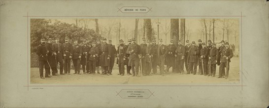 Garde Nationale, 1er Bataillon, Commandant: Bare; André Adolphe-Eugène Disdéri, French, 1819 - 1889, Paris, France; 1870 - 1871