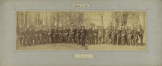 Garde Nationale, 100e Bataillon, Commandant Poisson; André Adolphe-Eugène Disdéri, French, 1819 - 1889, Paris, France; 1870