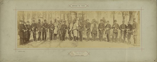 Garde Nationale, 190e Bataillon, Commandant Geant; André Adolphe-Eugène Disdéri, French, 1819 - 1889, Paris, France; 1870