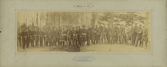 Garde Nationale, 45e Bataillon, Comm' Jonte-Dumoulin; André Adolphe-Eugène Disdéri, French, 1819 - 1889, Paris, France; 1870
