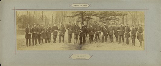 Garde Nationale, 25e Bataillon, Commandant Demars; André Adolphe-Eugène Disdéri, French, 1819 - 1889, Paris, France; 1870