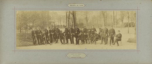 Garde Nationale, 42e Bataillon, Commandant Garnier; André Adolphe-Eugène Disdéri, French, 1819 - 1889, Paris, France; 1870