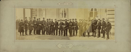 Garde Nationale, 95e Bataillon, Commandant: Huber; André Adolphe-Eugène Disdéri, French, 1819 - 1889, Paris, France; 1870