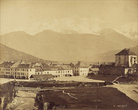 Mont Blanc et Sallanches; V. Muzet, French, active 1860s, Sallanches, France; 1860; Albumen silver print