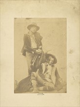 Two Gypsies, Costume Study; Adrien Alban Tournachon, French, 1825 - 1903, 1857 - 1858; Salted paper print; 28.4 x 19.8 cm