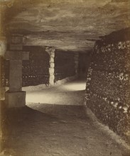 View in Catacombs; Nadar, Gaspard Félix Tournachon, French, 1820 - 1910, 1861; Albumen silver print