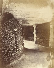 View in the Catacombs; Nadar, Gaspard Félix Tournachon, French, 1820 - 1910, Paris, France; 1861; Albumen silver print