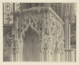 Lincoln Cathedral, Detail of Portable Shrine; Frederick H. Evans, British, 1853 - 1943, 1895; Platinum print; 14.6 x 18.1 cm