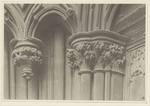 Lincoln Cathedral, Capitals of Southeast Porch; Frederick H. Evans, British, 1853 - 1943, 1895; Platinum print; 11.7 x 16.9 cm