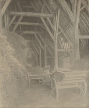 Great Cokkeswell Barn, near Kelmscott, Interior; Frederick H. Evans, British, 1853 - 1943, 1896; Platinum print; 18.4 x 15.2
