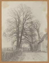 Kelmscott Manor: Road to Home; Frederick H. Evans, British, 1853 - 1943, 1896; Platinum print; 18.4 x 14.1 cm, 7 1,4 x 5 9,16