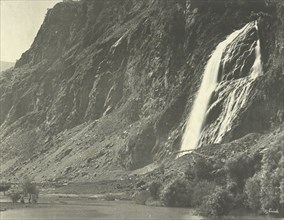 Mountainous Landscape with Waterfall, Switzerland; Aimé Civiale, Italian, 1821 - 1893, negative about 1866; print about 1882