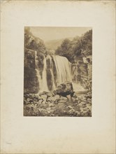 Waterfall in the Gorges du Furon, Sassenage, Isere; André Giroux, French, 1801 - 1879, Sassenage, Dauphiné, France; 1855