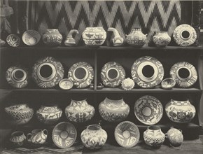 Moki Pottery, from the collection of A.C. Vroman; A.C. Vroman, American, 1856 - 1916, 1900; Platinum print; 15.8 × 20.9 cm