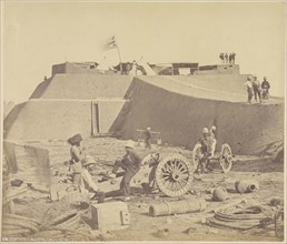 Headquarter Staff, Pehtang Fort; Felice Beato, 1832 - 1909, August 1, 1860; Albumen silver print