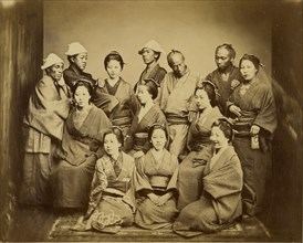 Japanese Family; Felice Beato, 1832 - 1909, about 1862; Albumen silver print