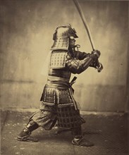 Japanese Warrior in Armour; Felice Beato, 1832 - 1909, 1865 - 1867; Albumen silver print