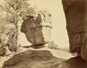 Balanced Rock, Garden of the Gods; William Henry Jackson, American, 1843 - 1942, about 1880; Albumen silver print
