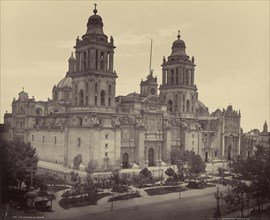 The Cathedral of Mexico; William Henry Jackson, American, 1843 - 1942, Mexico City, Mexico; about 1890; Albumen silver print