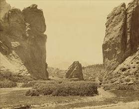 Gateway Garden of the Gods and Pikes Peak; William Henry Jackson, American, 1843 - 1942, about 1880; Albumen silver print