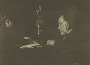 Louise Halévy Reading to Degas; Edgar Degas, French, 1834 - 1917, France; about 1895; Gelatin silver print; 28.7 x 39.7 cm