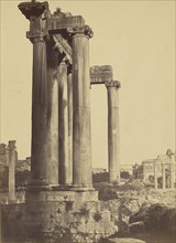 Roman Forum - temple of Saturn; Robert Macpherson, Scottish, 1811 - 1872, 1850s; Albumen silver print