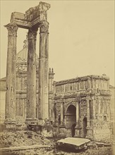 Roman Forum - northwest corner; Robert Macpherson, Scottish, 1811 - 1872, 1850s; Albumen silver print