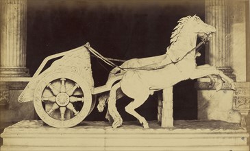Horses and chariot - Vatican Museum; Robert Macpherson, Scottish, 1811 - 1872, 1860s; Albumen silver print