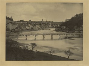 Town on a river; Adolphe Braun, French, 1811 - 1877, France; about 1865 - 1875; Carbon print; 35.8 x 47 cm 14 1,8 x 18 1,2 in