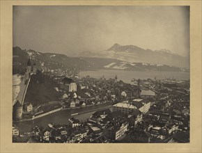 City on a Lake; Adolphe Braun, French, 1811 - 1877, Europe; about 1865 - 1875; Carbon print; 36.8 x 47.3 cm 14 1,2 x 18 5,8 in