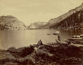 Lake Tenaya. Sierra Nevada Mountains; Eadweard J. Muybridge, American, born England, 1830 - 1904, 1872; Albumen silver print
