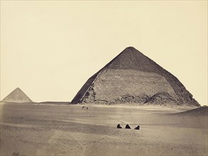 The Pyramids of Dahshur from the Southwest; Francis Frith, English, 1822 - 1898, 1858; Albumen silver print