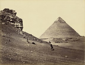 The Second Pyramid from the Southeast; Francis Frith, English, 1822 - 1898, negative 1857; print 1858; Albumen silver print