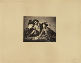 Caravaggio's  The Cardsharps; James Anderson, British, 1813 - 1877, Rome, Italy; about 1845 - 1855; Albumen silver print