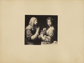 Renaissance painting of two women; James Anderson, British, 1813 - 1877, Rome, Italy; about 1845 - 1855; Albumen silver print