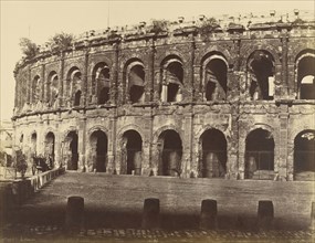 Amphitheatre de Nimes; Édouard Baldus, French, born Germany, 1813 - 1889, Nimes, France; 1850s; Albumen silver print