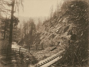 Ore Tracks Near Santa Cruz, California; Edward L. Woods, American, active California 1880s - 1900s, 1893; Salted paper print
