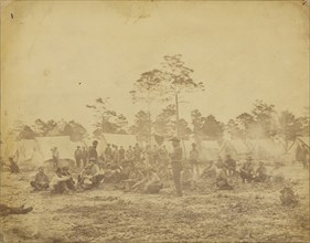 Civil War Camp; Jay Dearborn Edwards, American, 1831 - 1900, about 1861; Albumen silver print