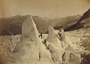 Pyramide de Glace sous les Grands Mulets; Florentin Charnaux, Swiss, 1832 - 1883, active Geneva, Switzerland 1850s - 1880s