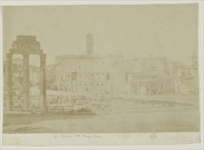 Roman Forum; Italian; Rome, Italy, Europe; about 1853; Salted paper print; 18.1 x 27.9 cm 7 1,8 x 11 in