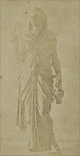 Statue of Isis, Musei Capitolini; Rome, Italy, Europe; about 1850 - 1859; Salted paper print; 19.2 x 10 cm 7 9,16 x 3 15,16 in
